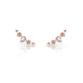 Hunter Earrings [Champagne/White gems]