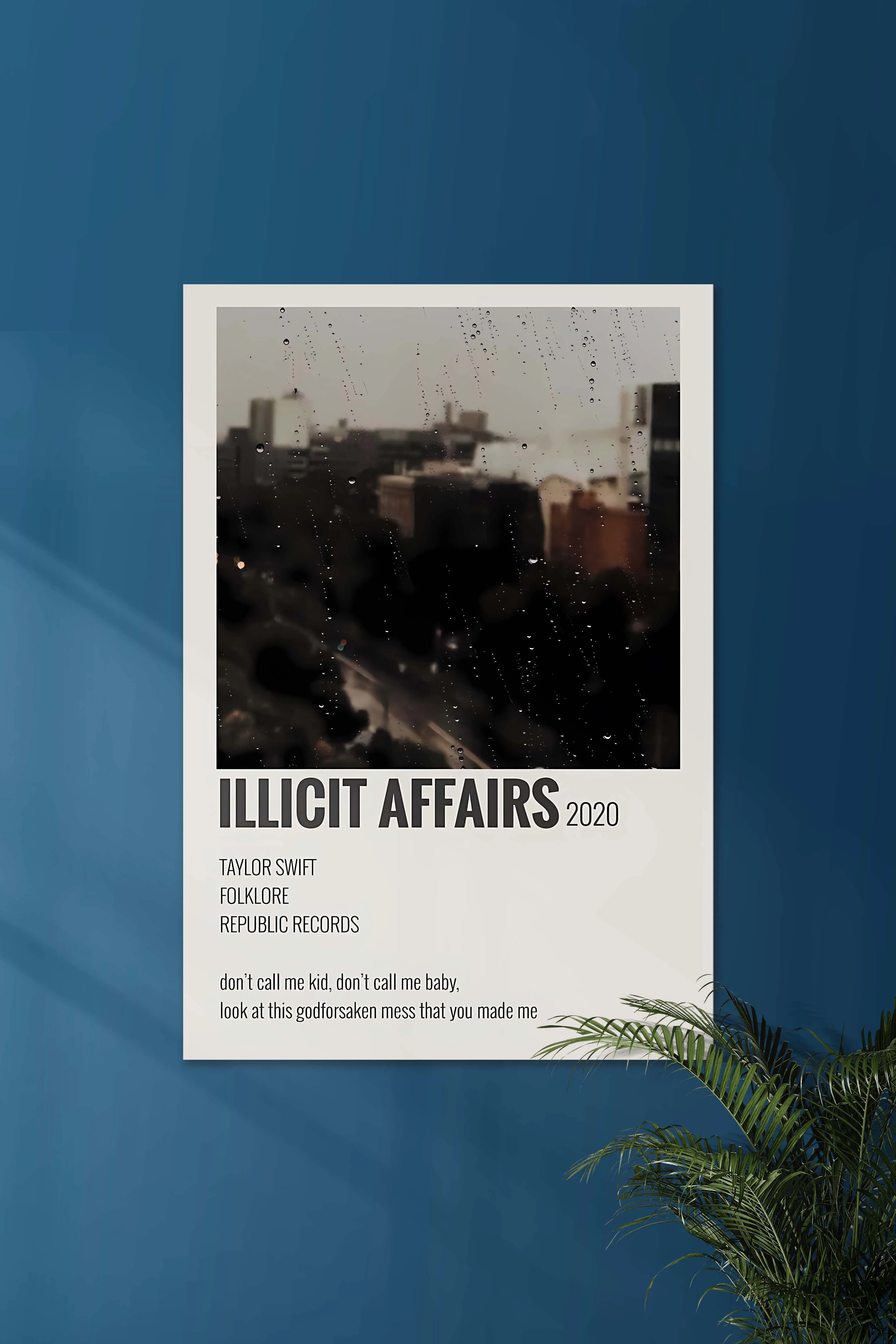 Illicit Affairs x Taylor Swift | Music Card | Music Artist Poster