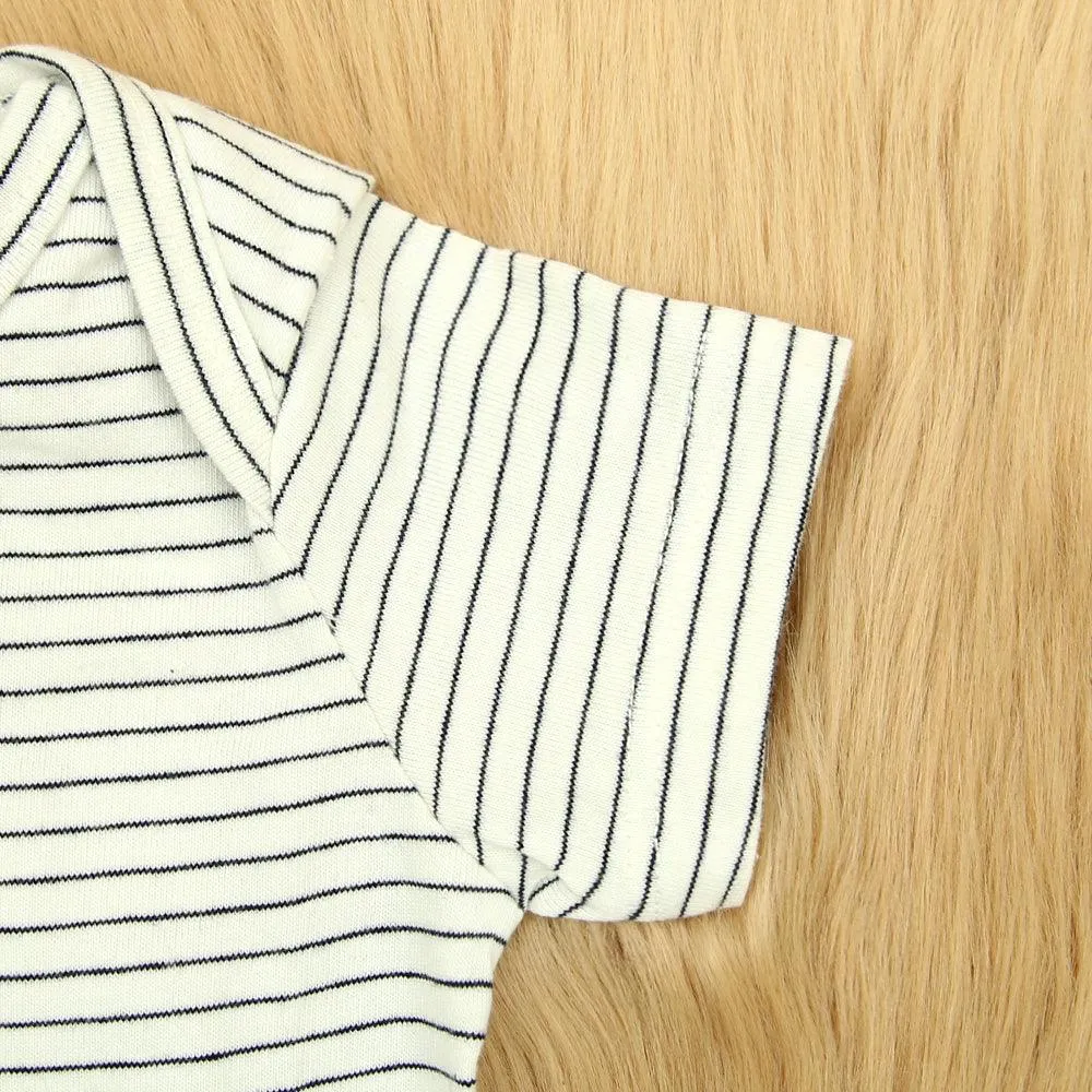 Imported Organic Striped Printed Cotton Baby Suite