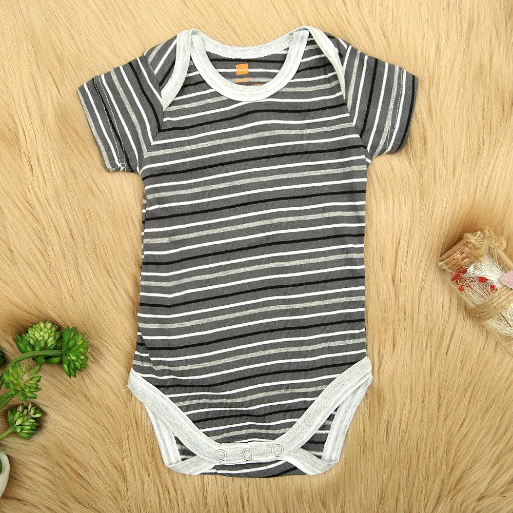 Imported Organic Striped Printed Cotton Baby Suite