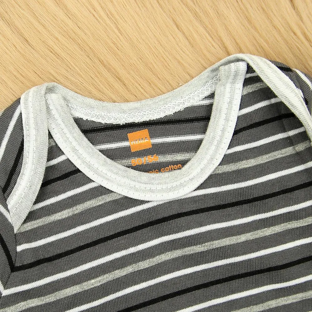 Imported Organic Striped Printed Cotton Baby Suite