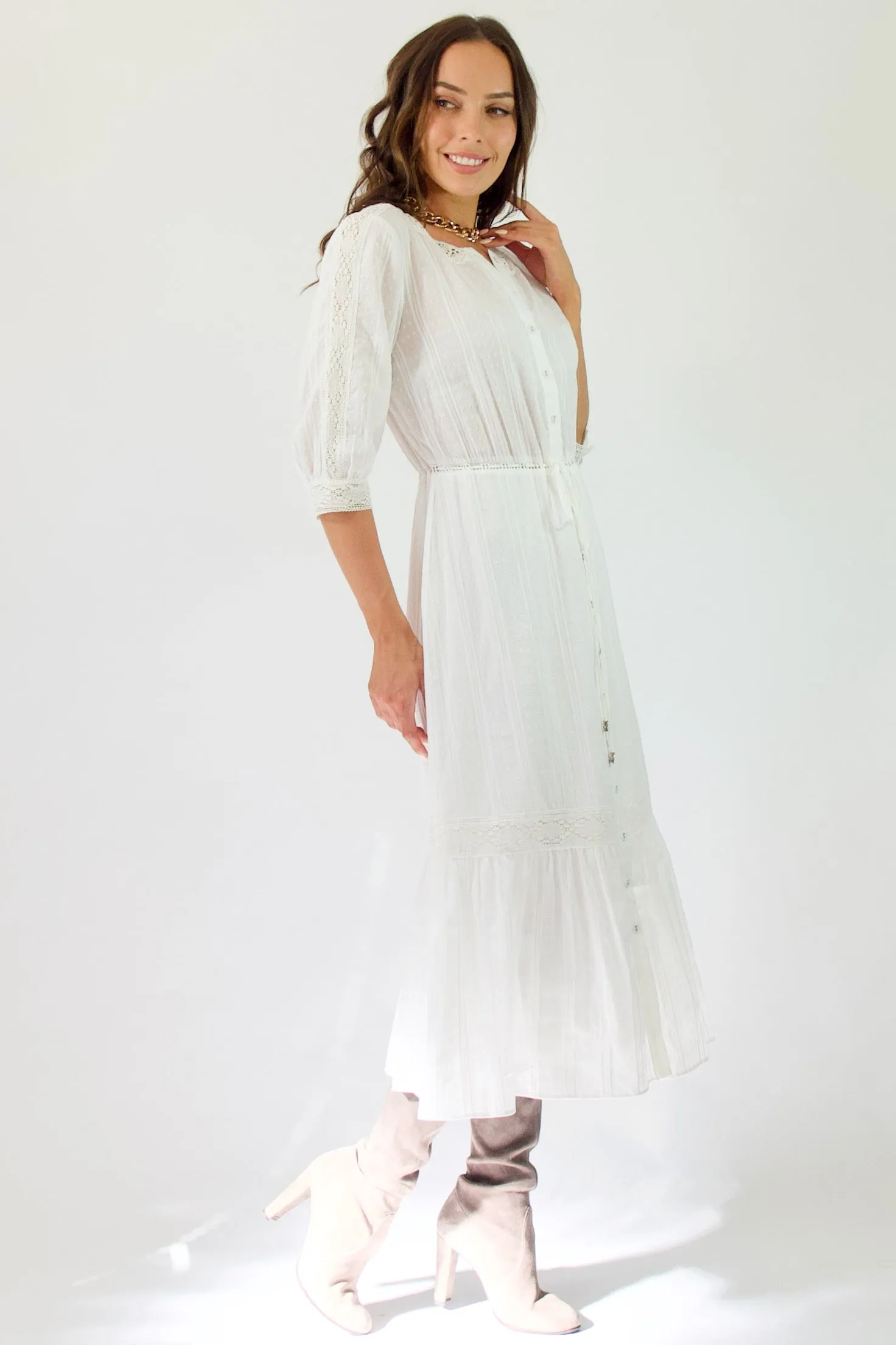 Indra Dress- White lace