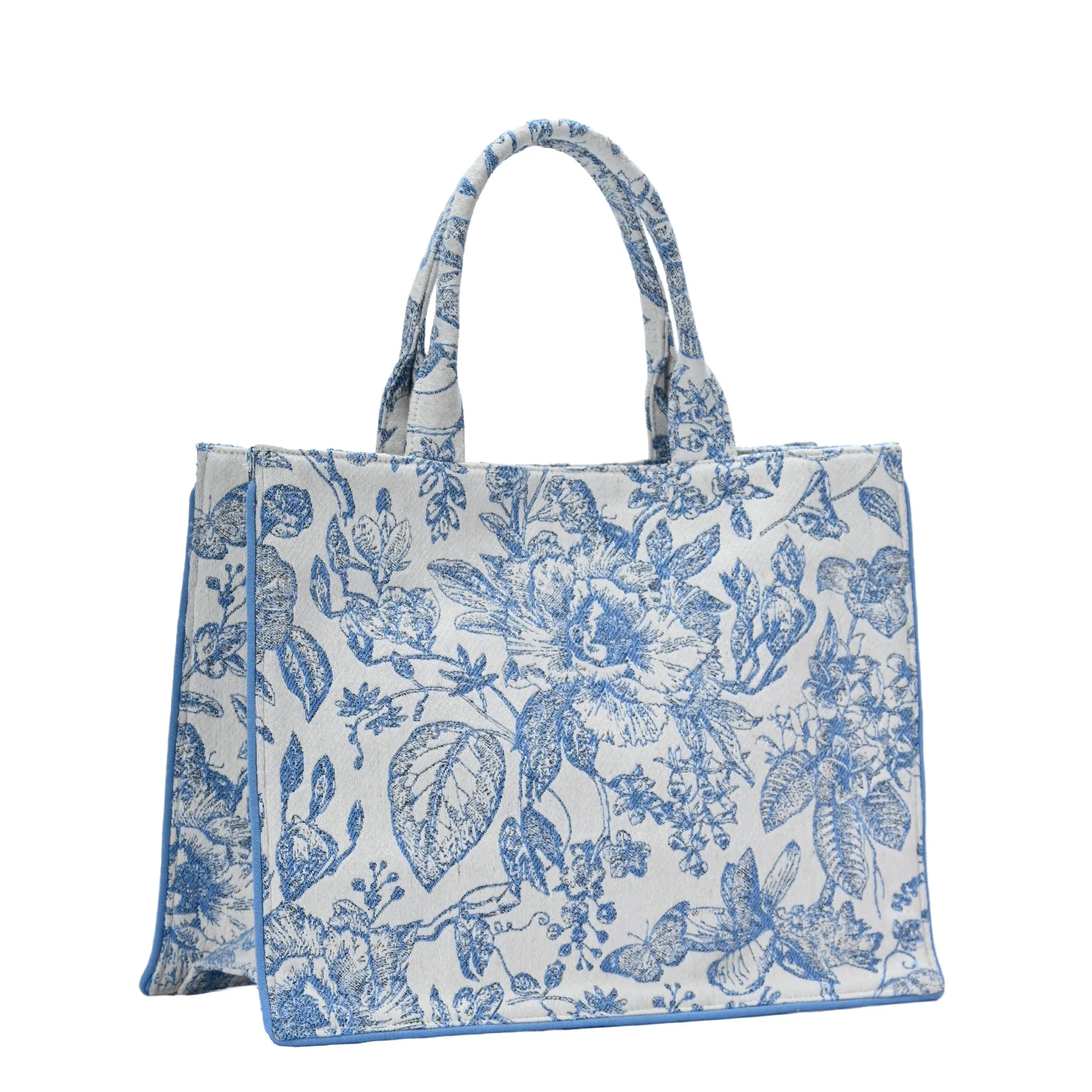 Isabella's Blossom Floral Jacquard Book Tote