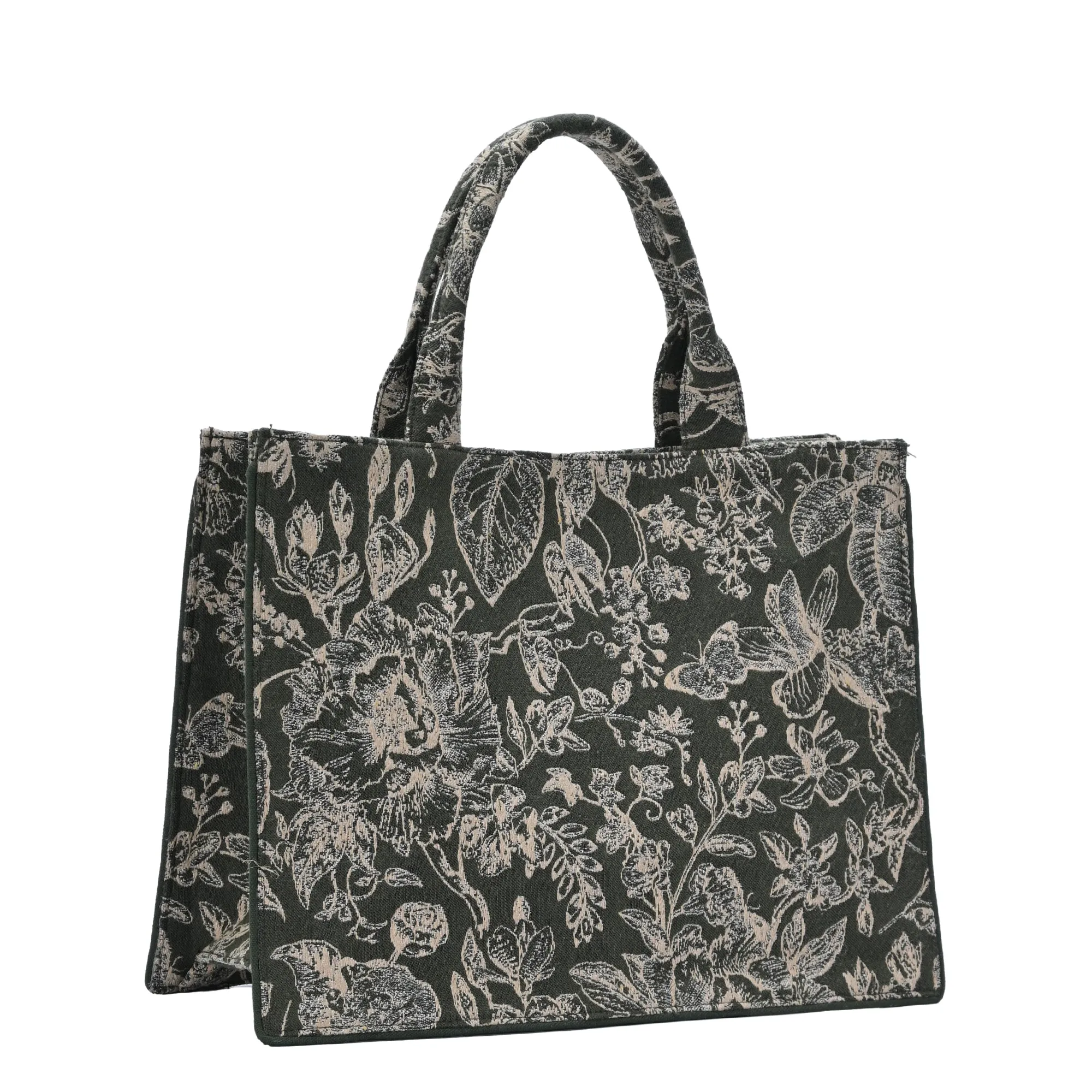 Isabella's Blossom Floral Jacquard Book Tote