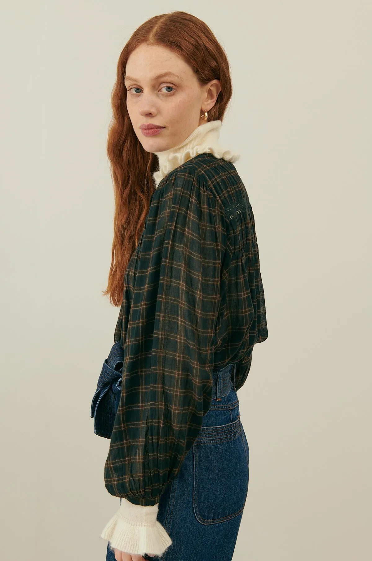 Jally Shirt Charcoal Checks