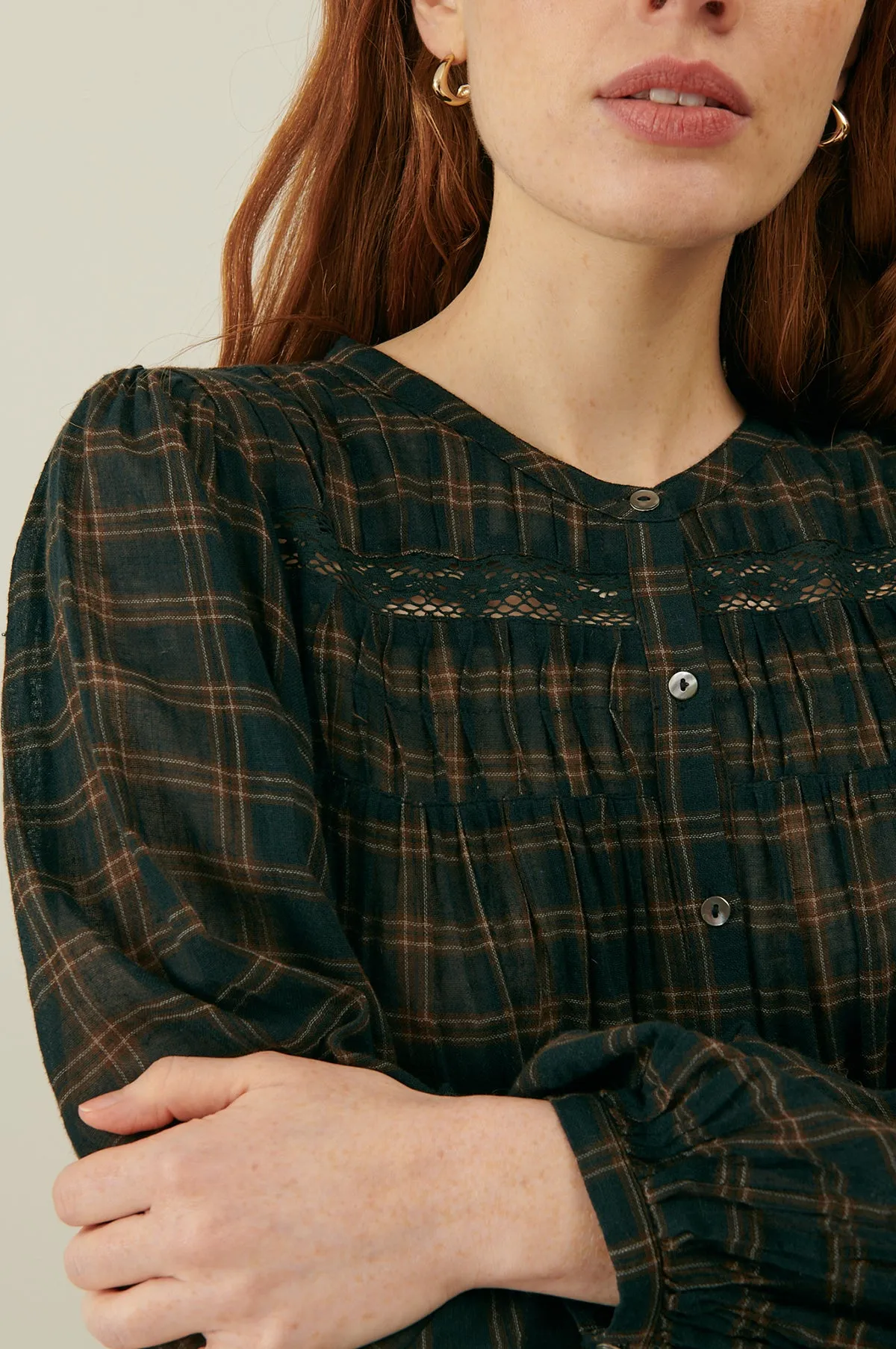 Jally Shirt Charcoal Checks