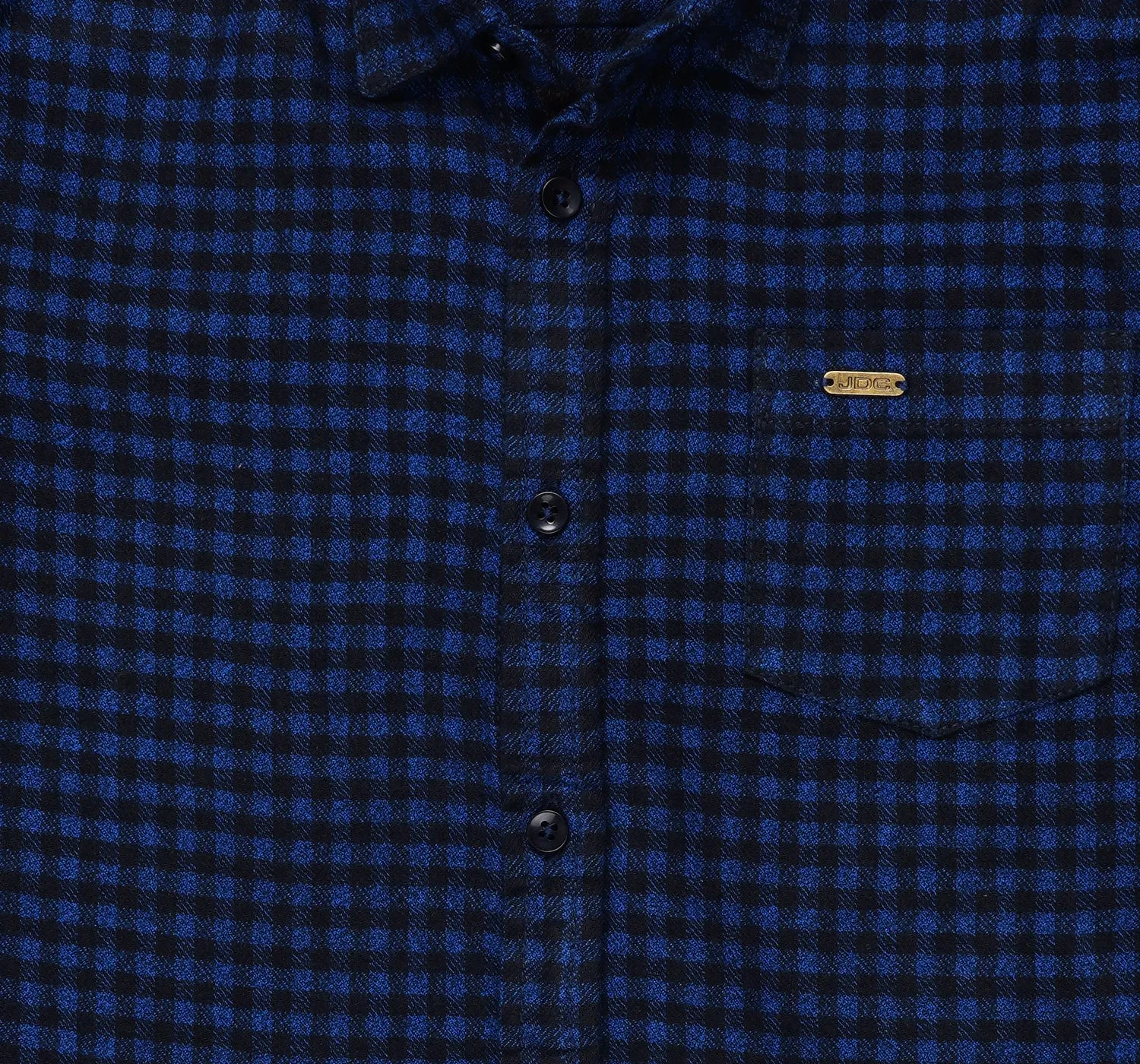 JDC Boy's Navy Checked Shirt