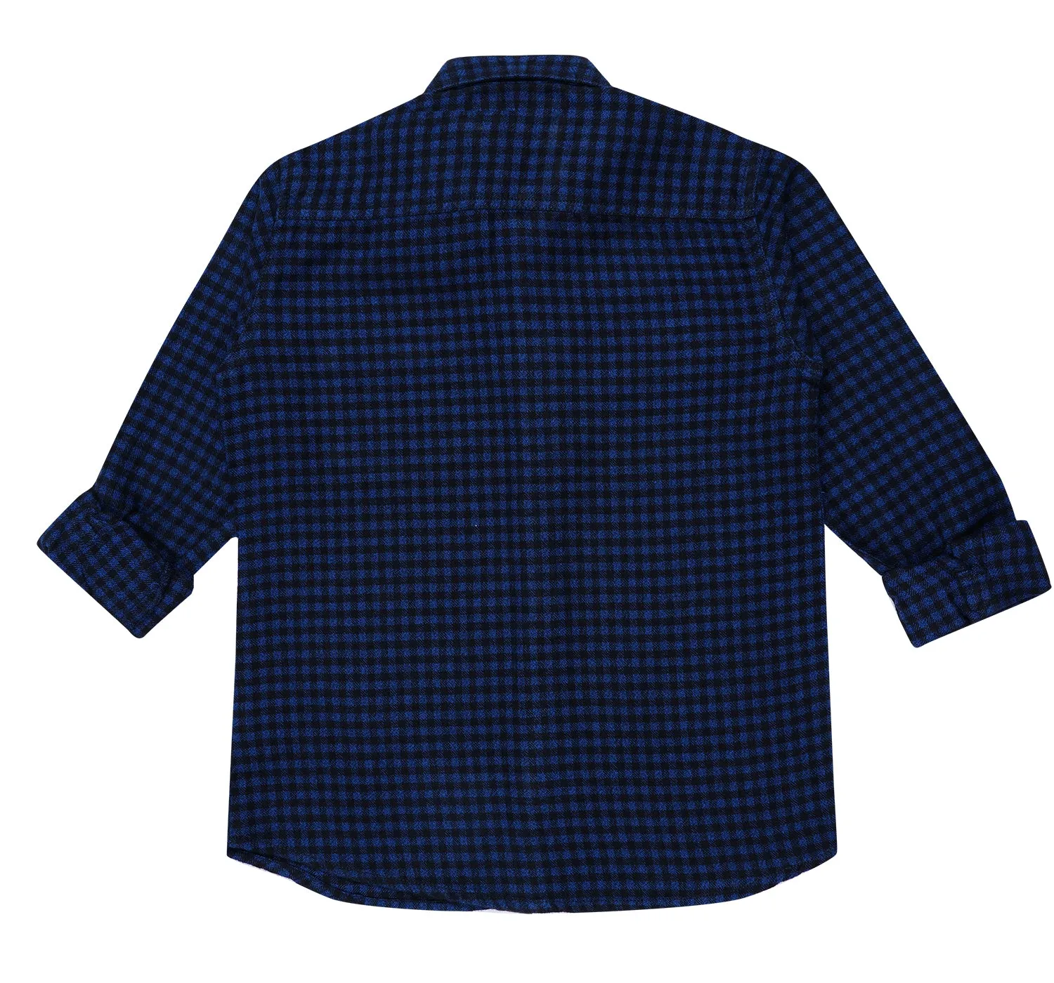 JDC Boy's Navy Checked Shirt