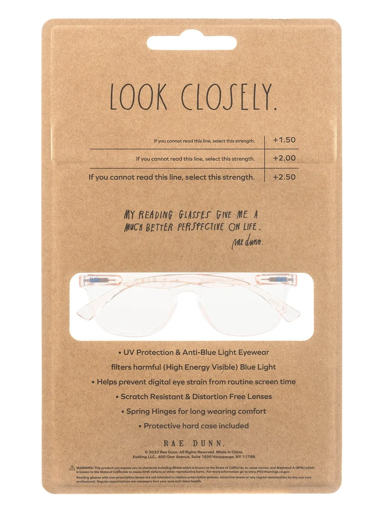 JUDY 2-Pack Blue Light Blocking Reading Glasses with "READ MORE" Signature Font Hard Case