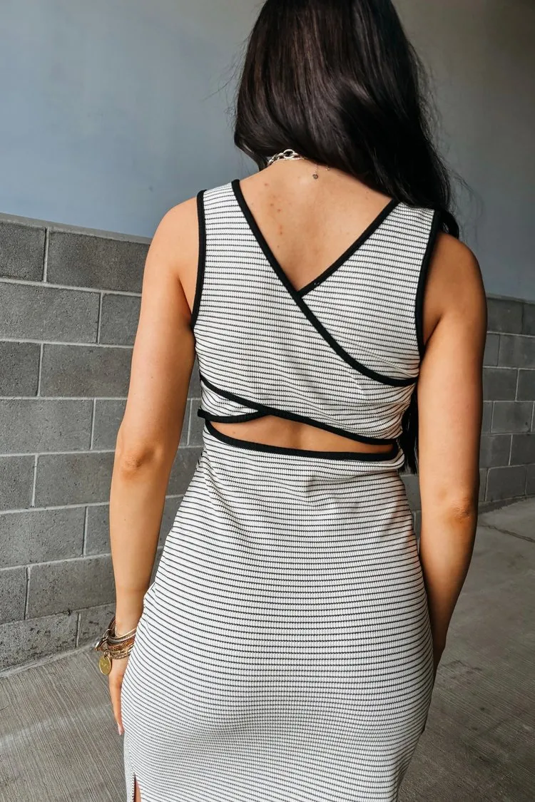 Landry Striped Midi Dress