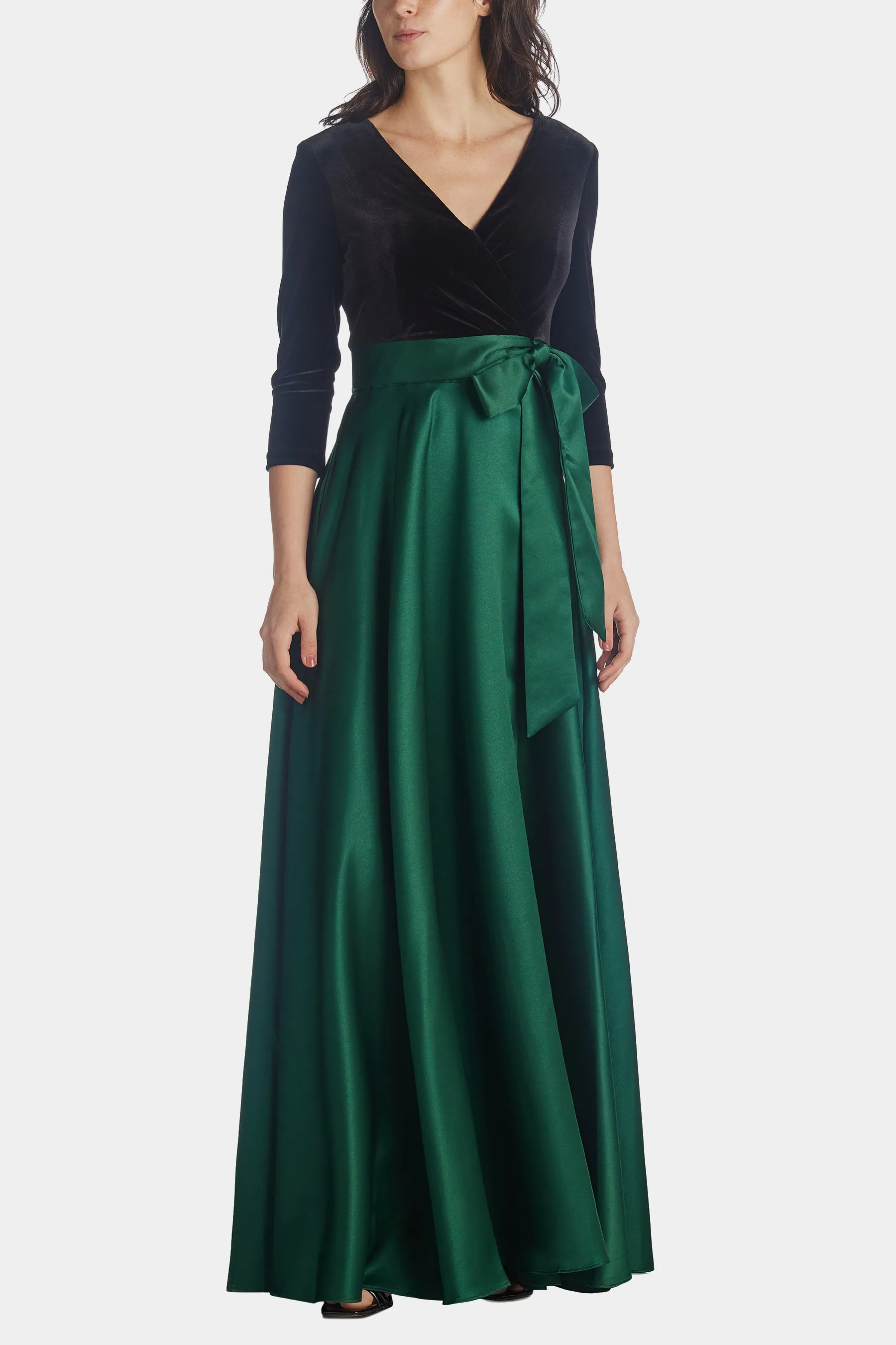 Long Sleeve Velvet Top Gown