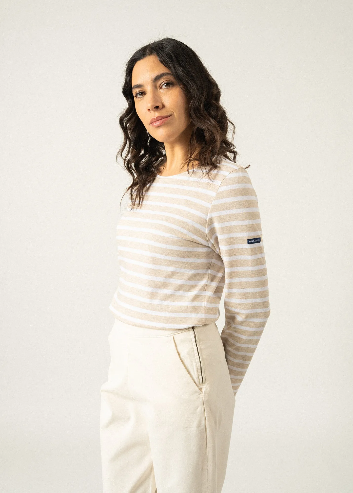 Minquidame striped sailor shirt - regular fit, in light cotton (NATUREL/NEIGE)