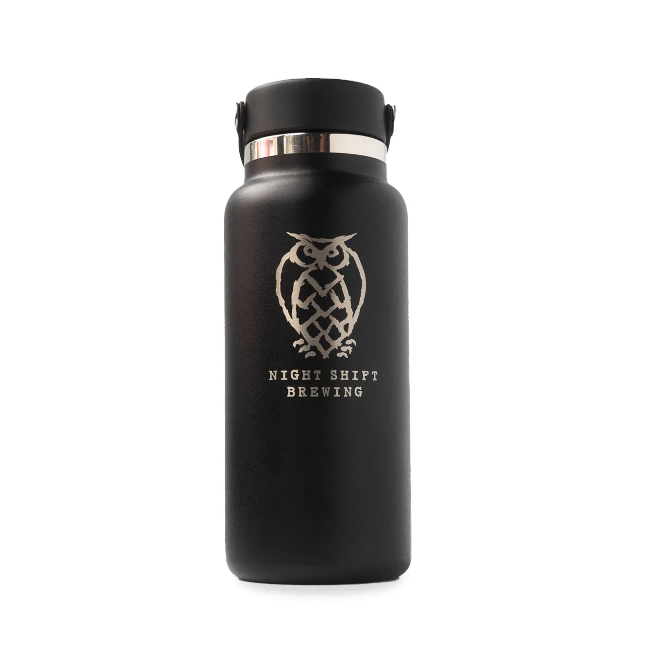 NSB Logo Hydro Flask - 32oz - Stone & Black