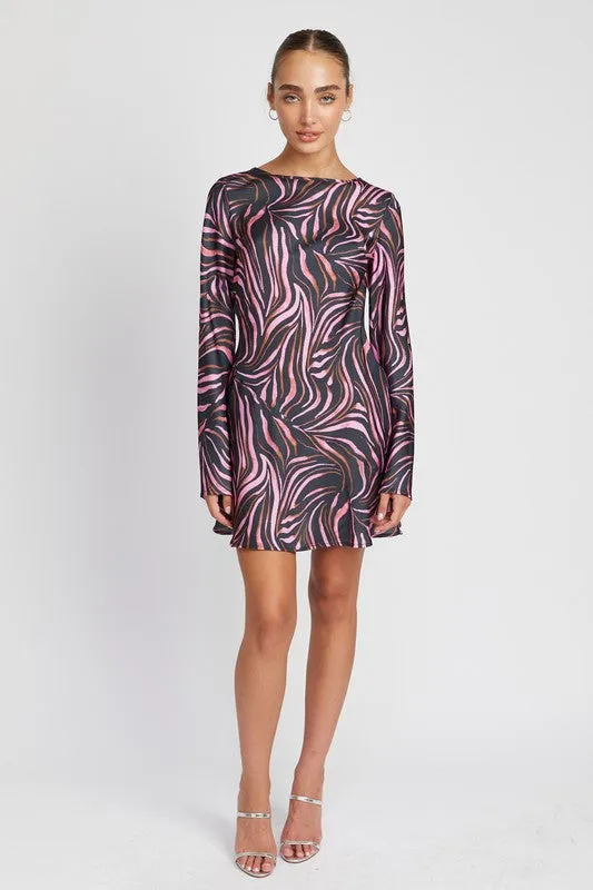 Pink Zebra Mini Dress