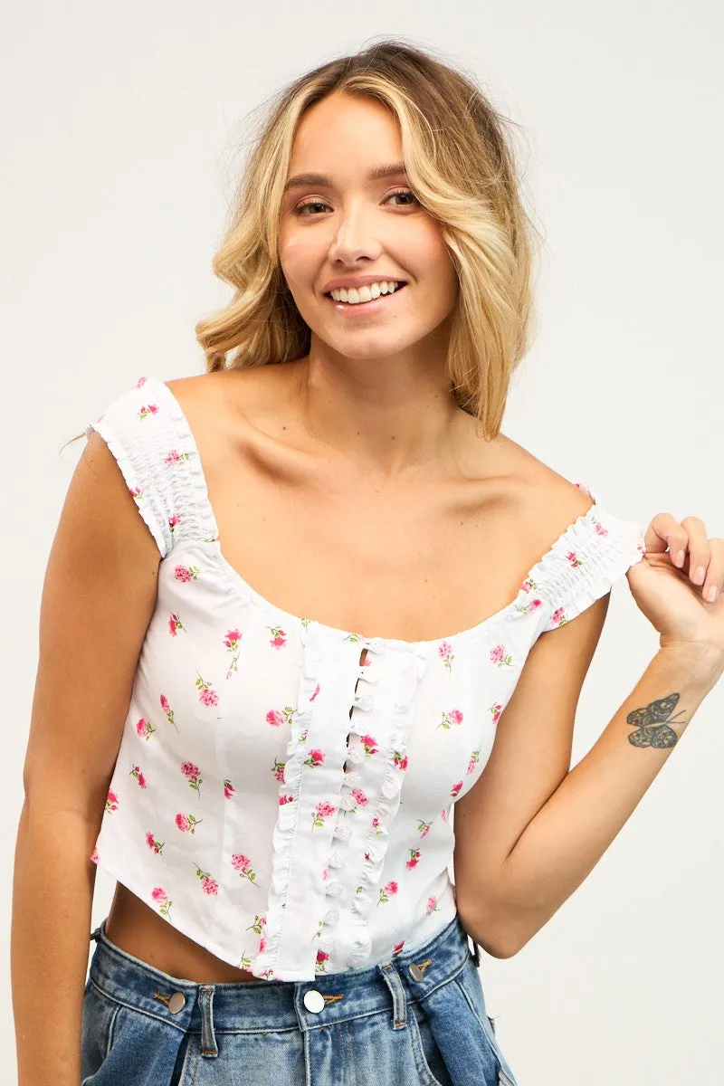 Polly Floral Top