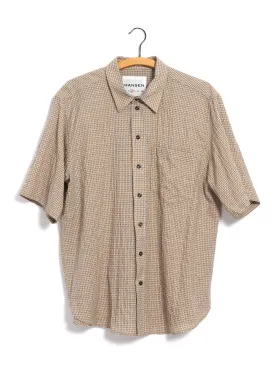 REIDAR | Loose Fit Short Sleeve Shirt | Brown Checks