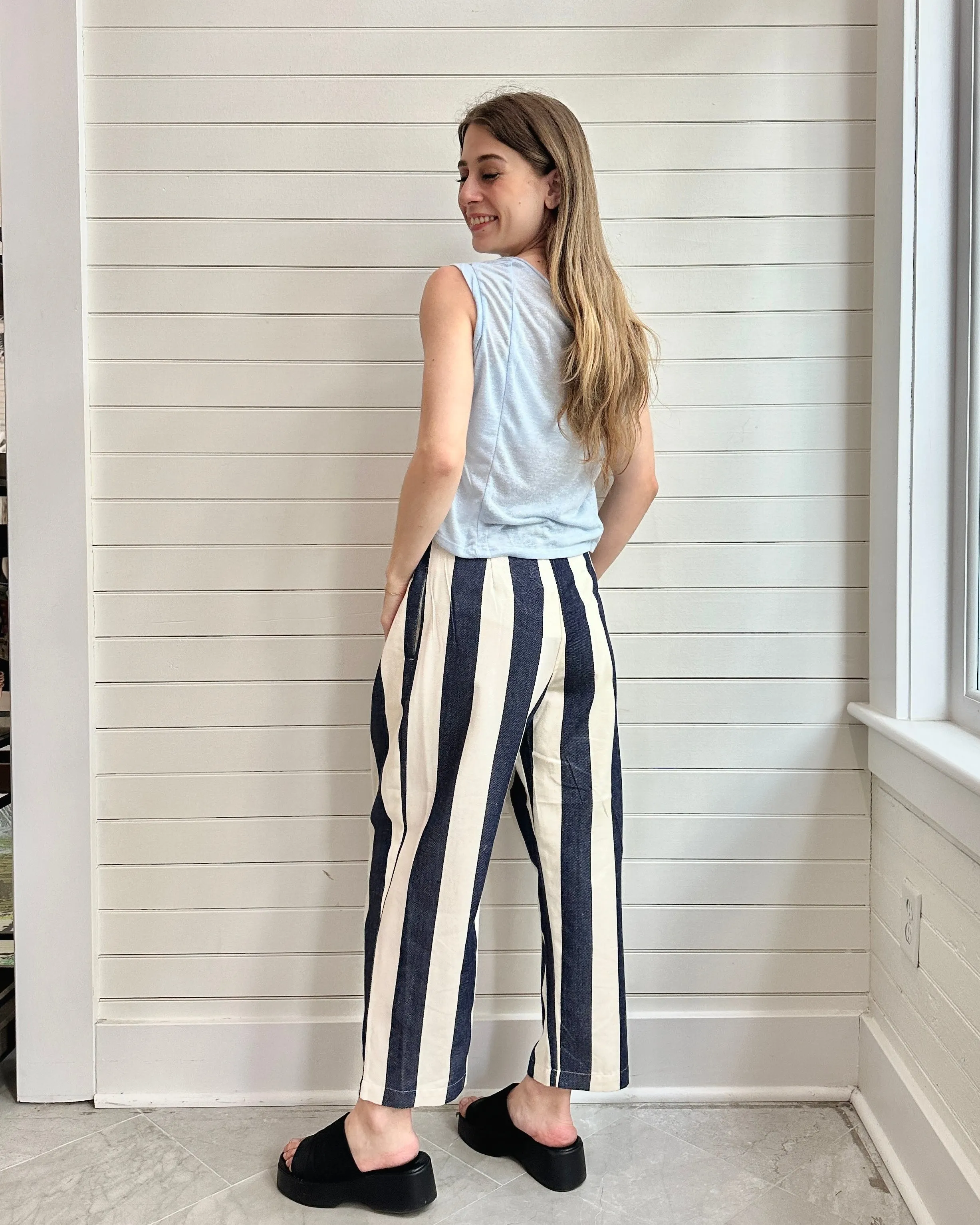 Striped Taper Beach Pants