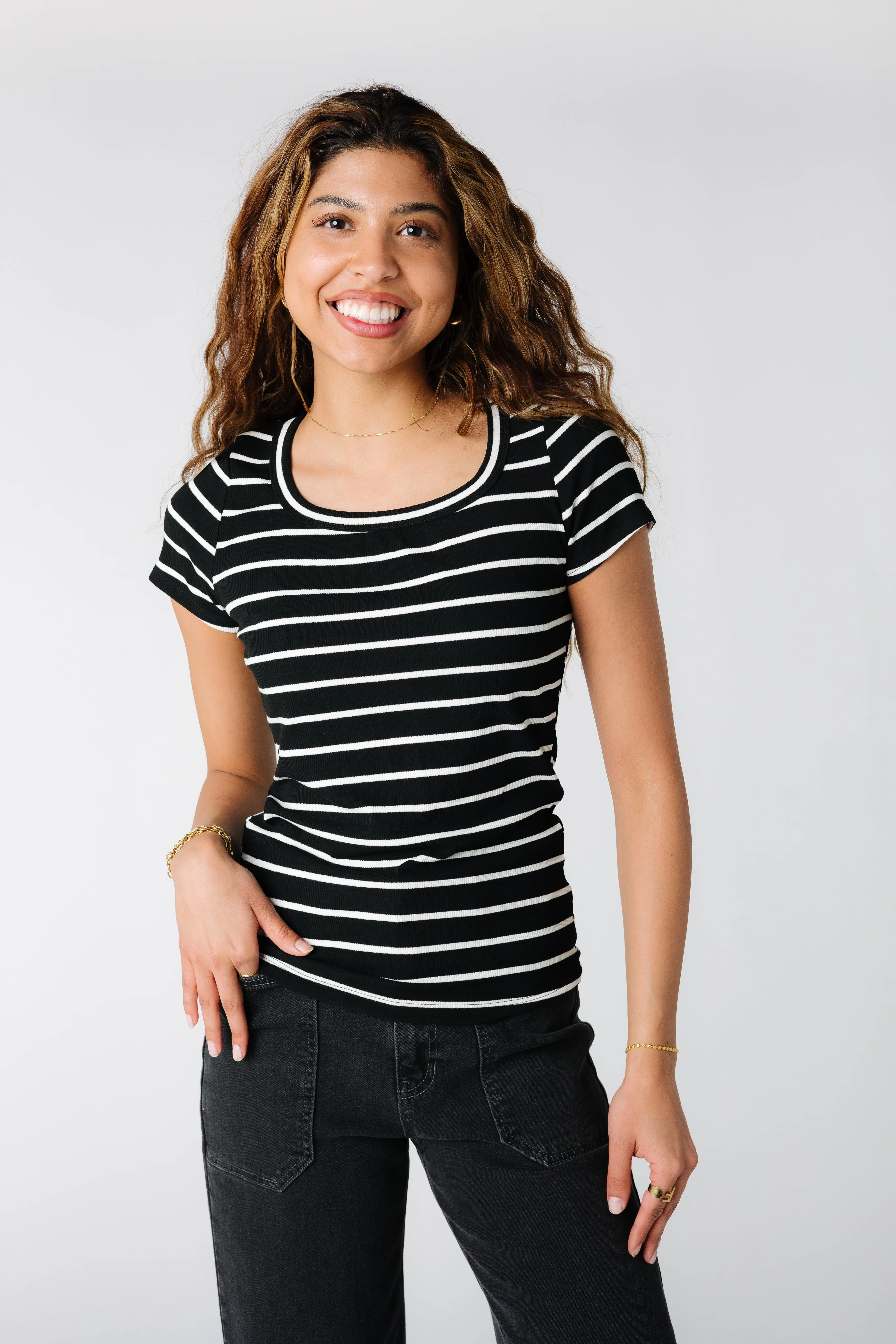 Stripes Ribbed Top