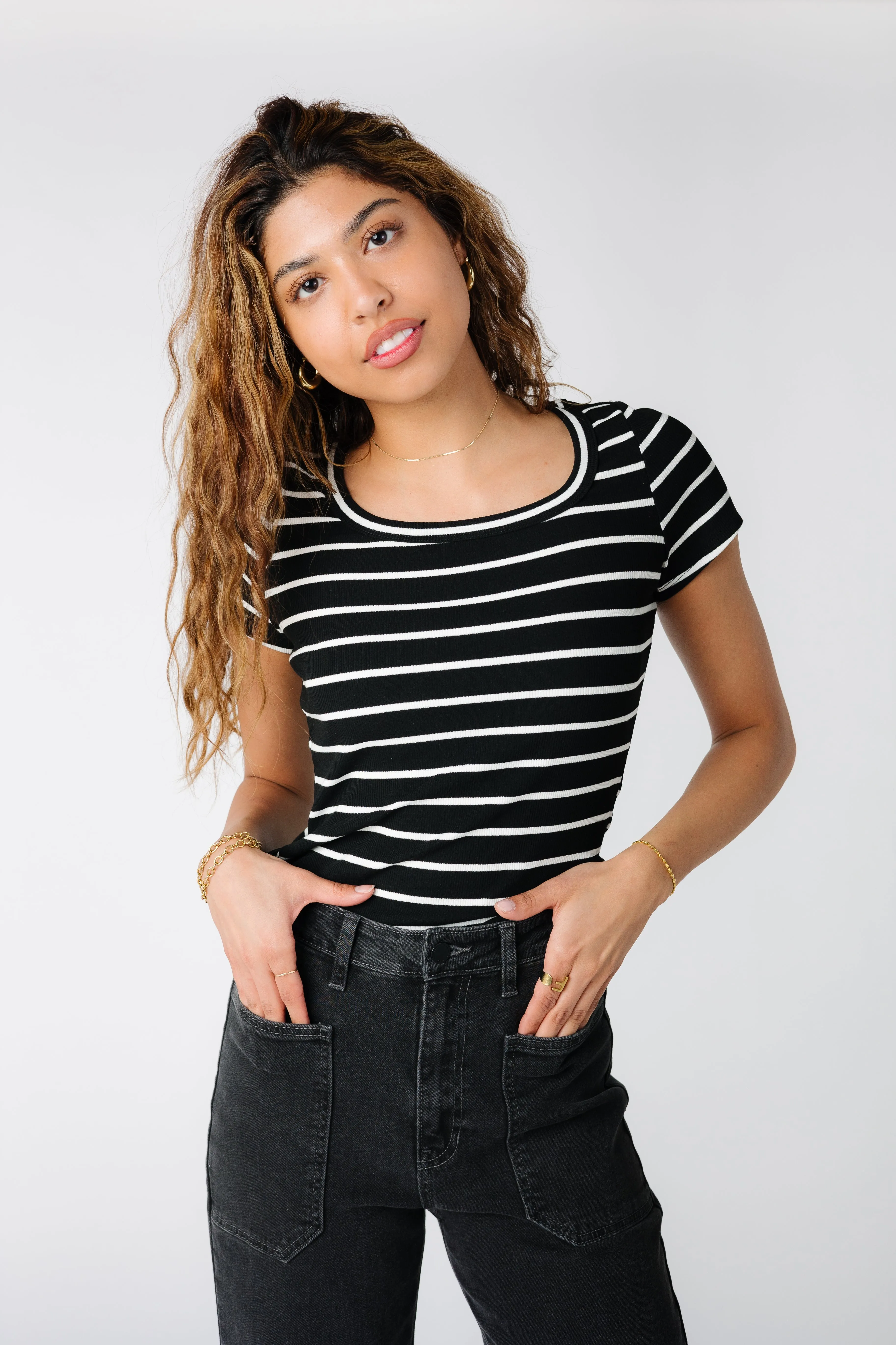 Stripes Ribbed Top