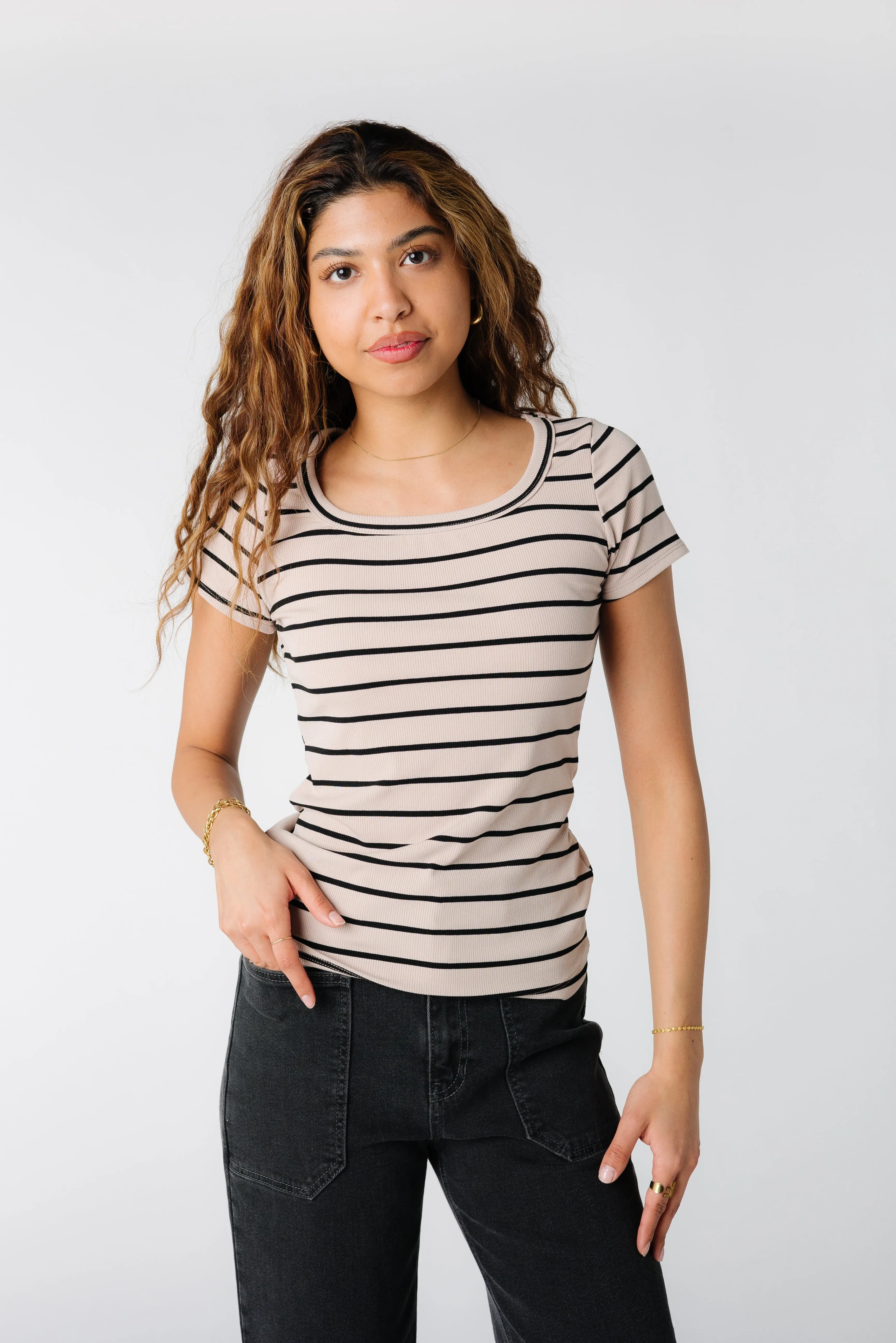 Stripes Ribbed Top