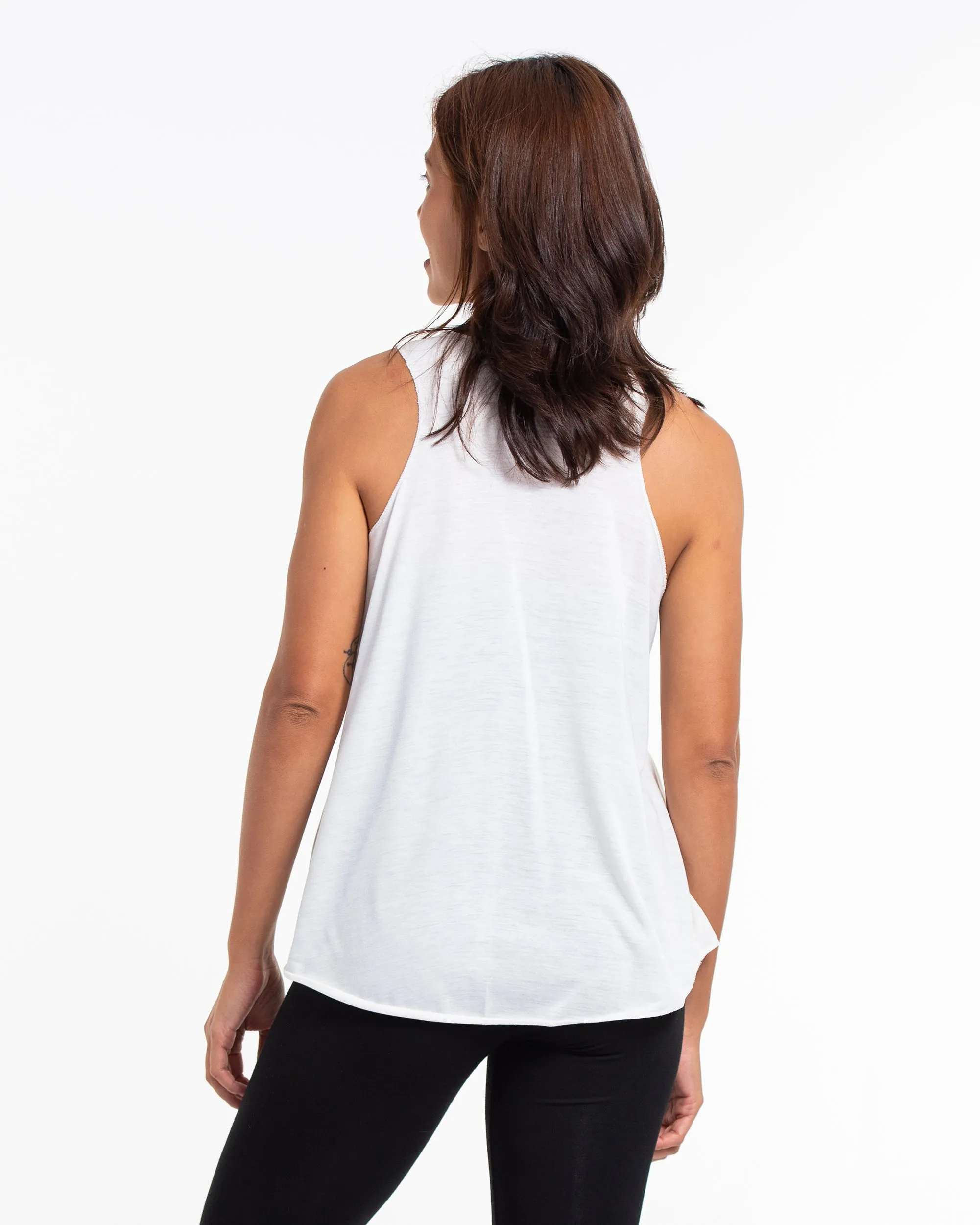 Super Soft Cotton Womens Dreamcatcher Tank Top in White