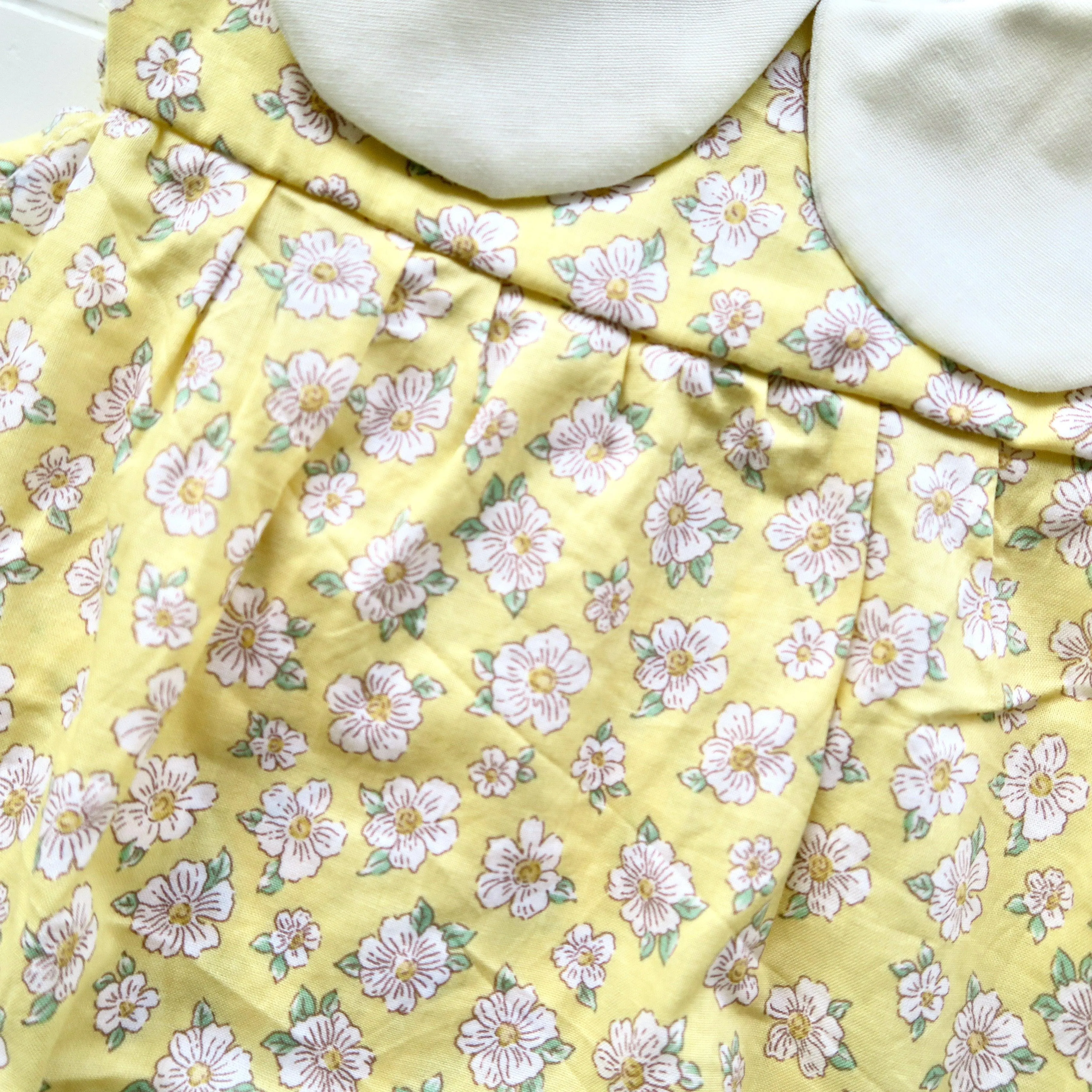 Tea Rose Dress in Yellow Windflower