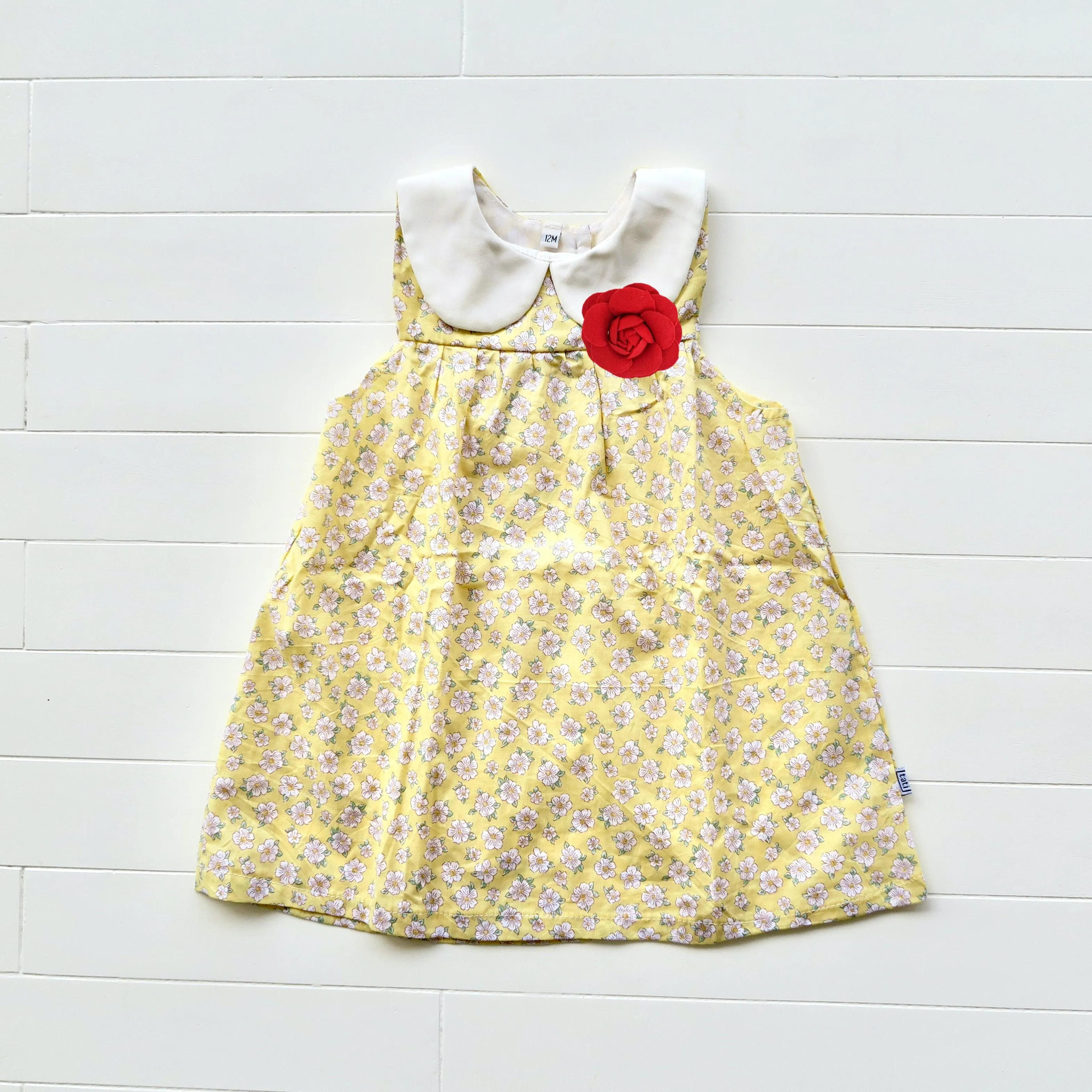 Tea Rose Dress in Yellow Windflower