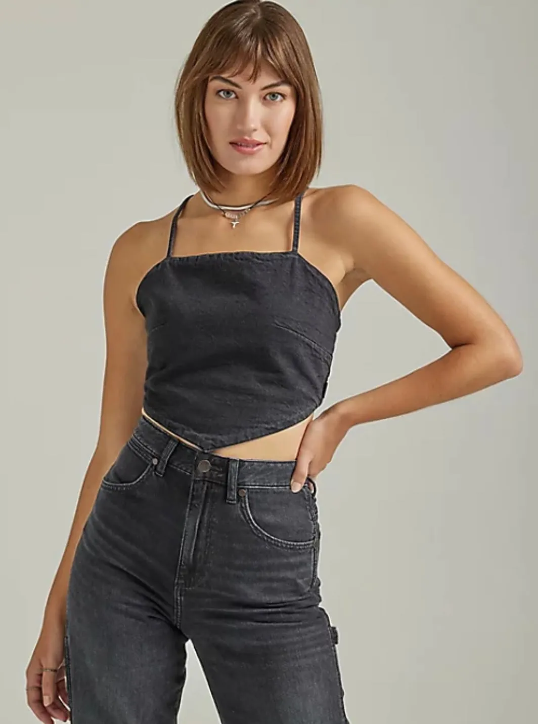 Wrangler Blackopedia Denim Bandana Top-Large